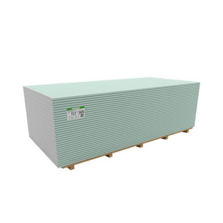 Norgips gipszkarton impregnált GKBI 1200x2000mm 2,4m2 12,5mm 64db/rk