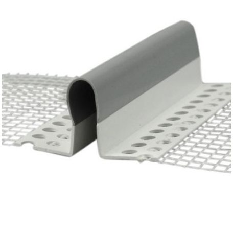 PVC hálós sarokdilatációs profil 2 m/db